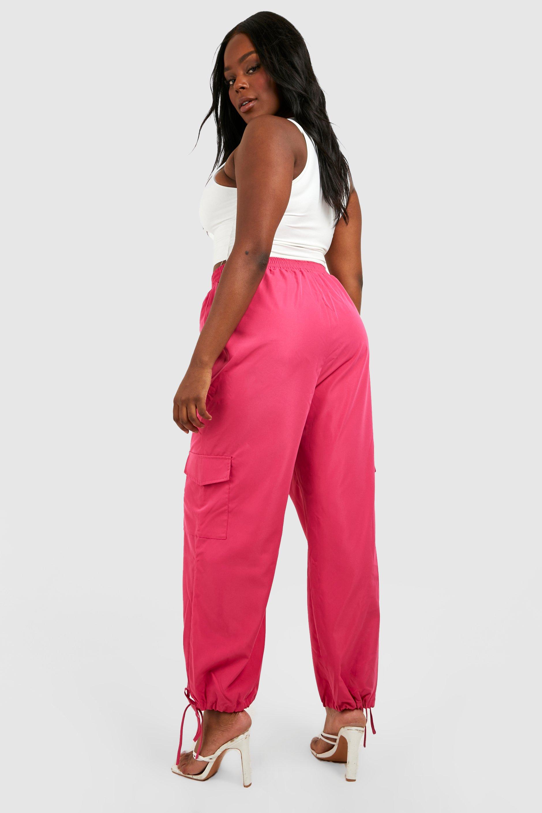 Neon pink cargo hot sale pants